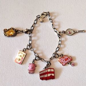 Intensity High silver chain charms bracelet.